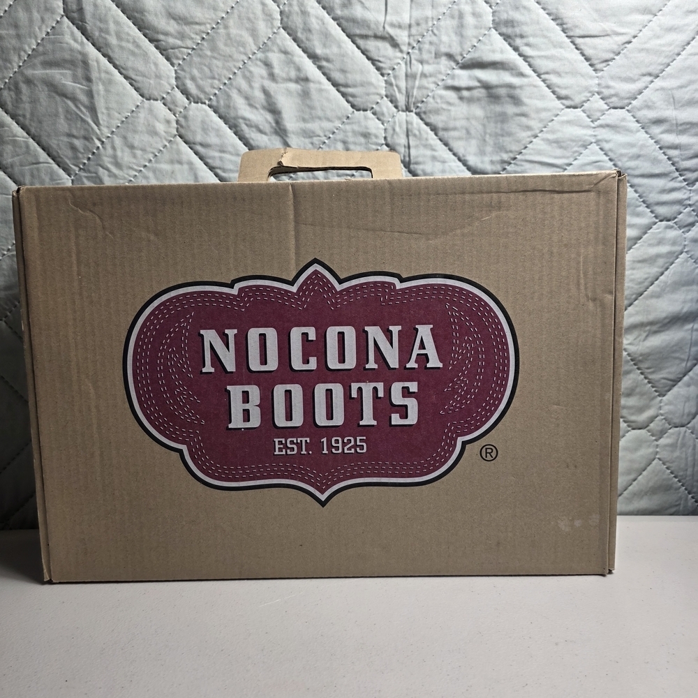 Nocona Womens Green and Brown Leather Pull On Cowgirl Boots Size 8B - Picture 2 of 10